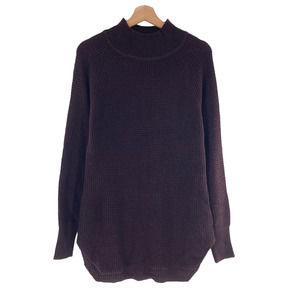 Cloth. By RD Nordstrom Pullover Tunic Sweater Crew in Burgundy Red